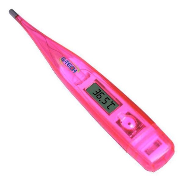 Termômetro Clínico Digital Rosa Desligamento Automático G-tech Imagem de Termômetro Clínico Digital Rosa Desligamento Automático G-tech