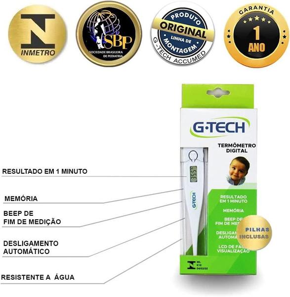 Termômetro Clínico Digital TH1027 - G-TECH Imagem de Termômetro Clínico Digital TH1027 - G-TECH