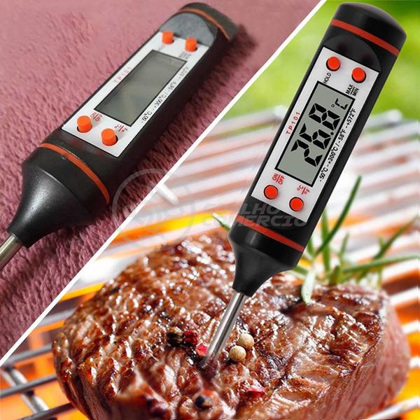 Termômetro Culinário Cozinha Digital com Espeto Alimentos e Líquidos Mede -50ºC a +300ºC Presente Dia dos Namorados - DRAIK Imagem de Termômetro Culinário Cozinha Digital com Espeto Alimentos e Líquidos Mede -50ºC a +300ºC Presente Dia dos Namorados