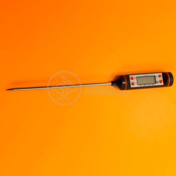 Termômetro Culinário Cozinha Digital com Espeto Alimentos e Líquidos Mede -50ºC a +300ºC Presente Dia dos Namorados - DRAIK Imagem de Termômetro Culinário Cozinha Digital com Espeto Alimentos e Líquidos Mede -50ºC a +300ºC Presente Dia dos Namorados