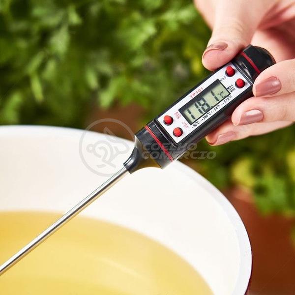 Termômetro Culinário Cozinha Digital com Espeto Alimentos e Líquidos Mede -50ºC a +300ºC Presente Dia dos Namorados - DRAIK Imagem de Termômetro Culinário Cozinha Digital com Espeto Alimentos e Líquidos Mede -50ºC a +300ºC Presente Dia dos Namorados