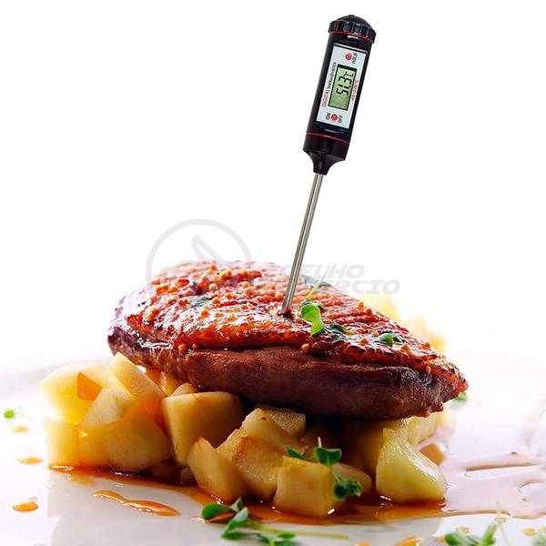 Termômetro Culinário Cozinha Digital com Espeto Alimentos e Líquidos Mede -50ºC a +300ºC Presente Dia dos Namorados - DRAIK Imagem de Termômetro Culinário Cozinha Digital com Espeto Alimentos e Líquidos Mede -50ºC a +300ºC Presente Dia dos Namorados