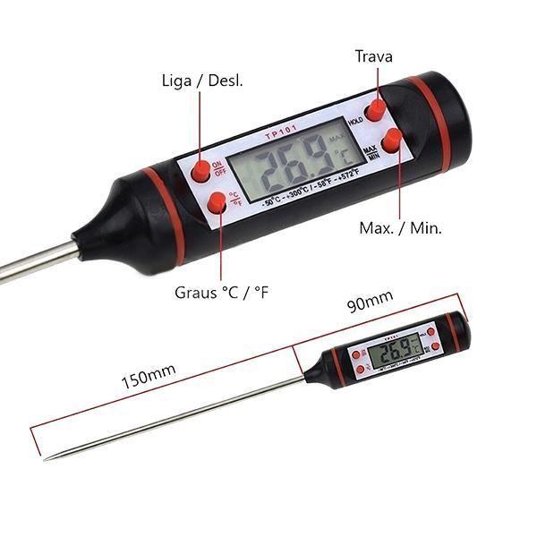 Imagem de Termômetro Culinário Cozinha Espeto Dia Dos Namorados Nº39