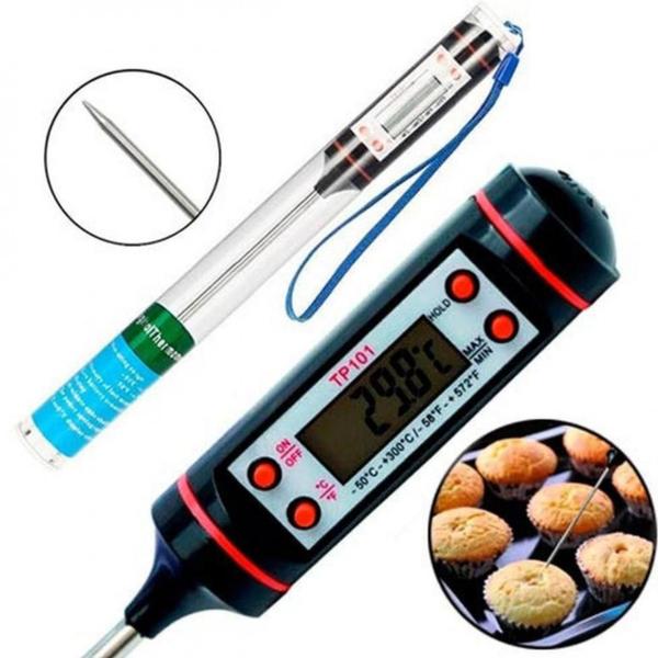 Termômetro Culinário Digital Espeto Alimento Cozinha - Home Goods Imagem de Termômetro Culinário Digital Espeto Alimento Cozinha