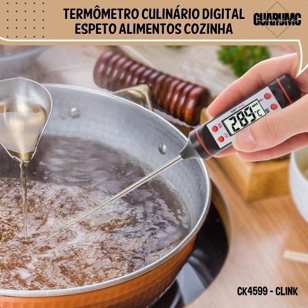 Imagem de Termômetro Culinário Digital Espeto Alimentos Cozinha Carne CK4599 CLINK