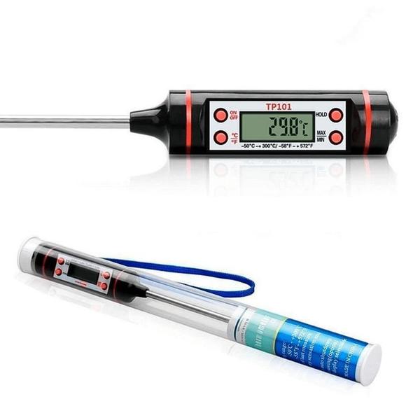 Termômetro Culinário Digital Para Alimentos Cozinha - Kapbom Imagem de Termômetro Culinário Digital Para Alimentos Cozinha