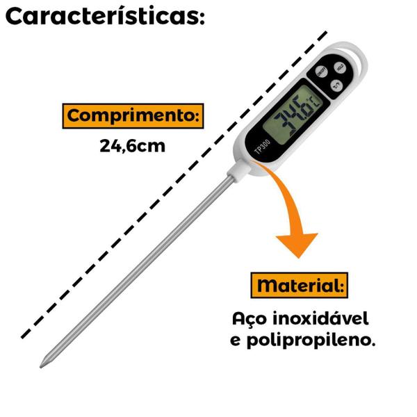 Imagem de Termômetro Culinário Tipo Espeto Digital Para Cozinha