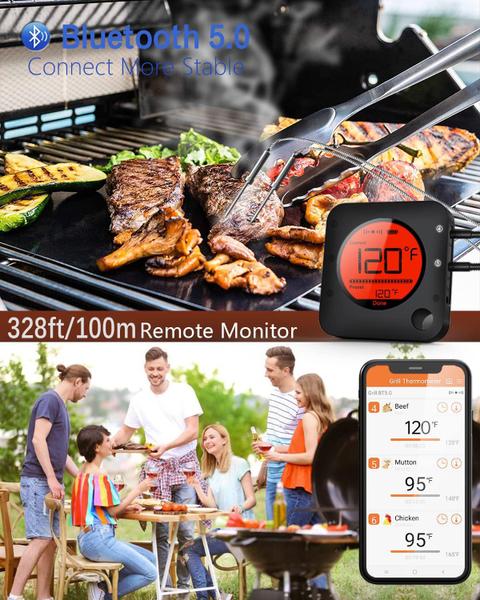 Imagem de Termômetro de carne Bluetooth BFOUR Wireless com 6 sondas