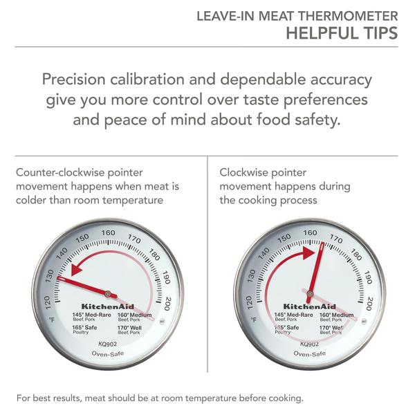 Imagem de Termômetro de carne KitchenAid, faixa 120F a 200F, preto