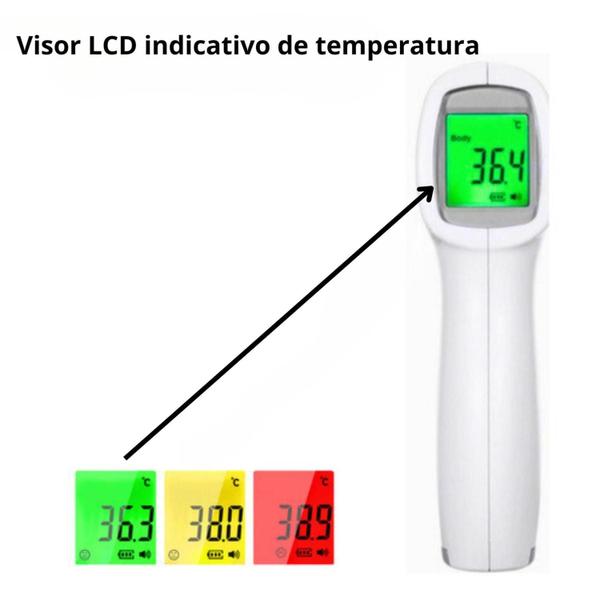 Termômetro Digital a Laser para Medição de Temperatura de Corpo e Ambiente - NK Imagem de Termômetro Digital a Laser para Medição de Temperatura de Corpo e Ambiente