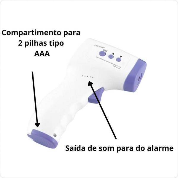 Termômetro Digital a Laser para Medição de Temperatura de Corpo e Ambiente - NK Imagem de Termômetro Digital a Laser para Medição de Temperatura de Corpo e Ambiente