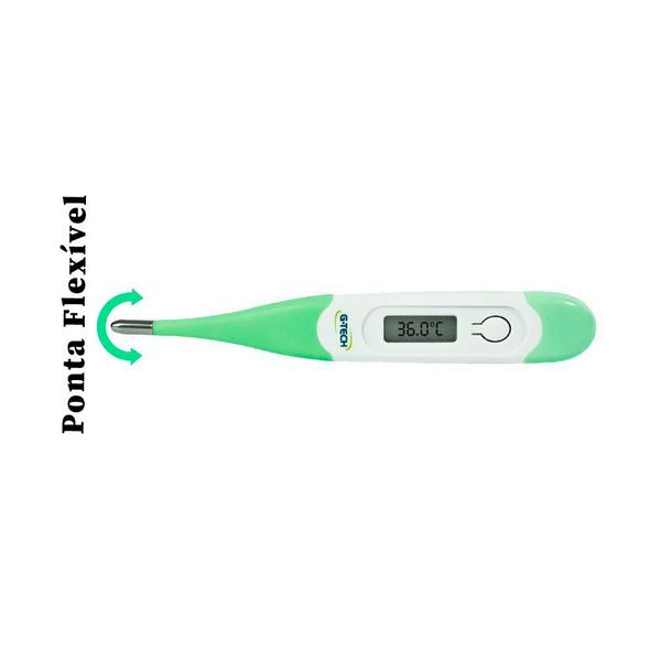 Termômetro Digital Adulto e Infantil Clínico Axilar E Oral Ponta Flexível TH400 G-tech Imagem de Termômetro Digital Adulto e Infantil Clínico Axilar E Oral Ponta Flexível TH400 G-tech