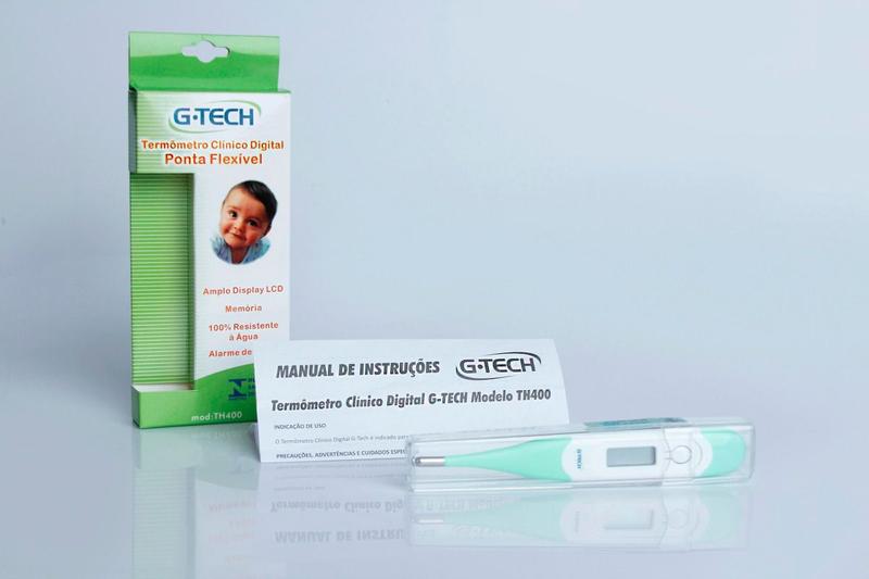 Termômetro Digital Axilar Clínico Ponta Flexível Com Beep Cor Verde G-Tech - GTECH Imagem de Termômetro Digital Axilar Clínico Ponta Flexível Com Beep Cor Verde G-Tech