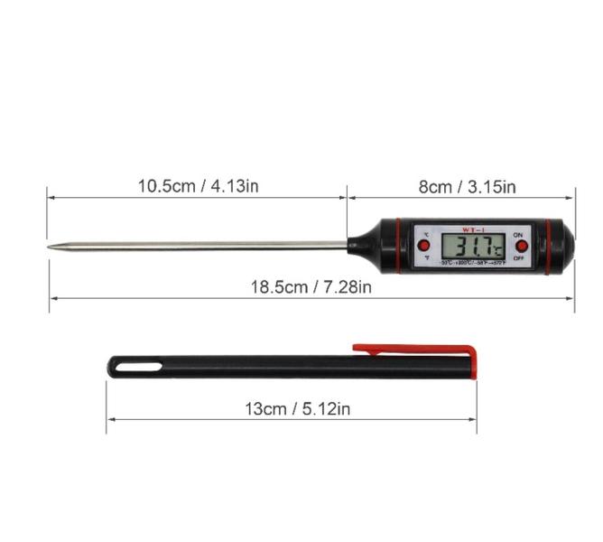 Imagem de Termômetro Digital Culinário Espeto Com Protetor Alimentos Multiuso