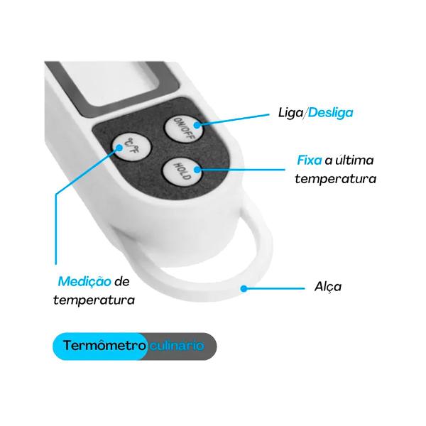 Imagem de Termometro digital Culinario Para alimentos  Fratelli