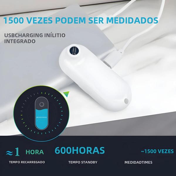 Termômetro Digital de Testa Infantil - Sem Contato, Recarregável via USB Imagem de Termômetro Digital de Testa Infantil - Sem Contato, Recarregável via USB