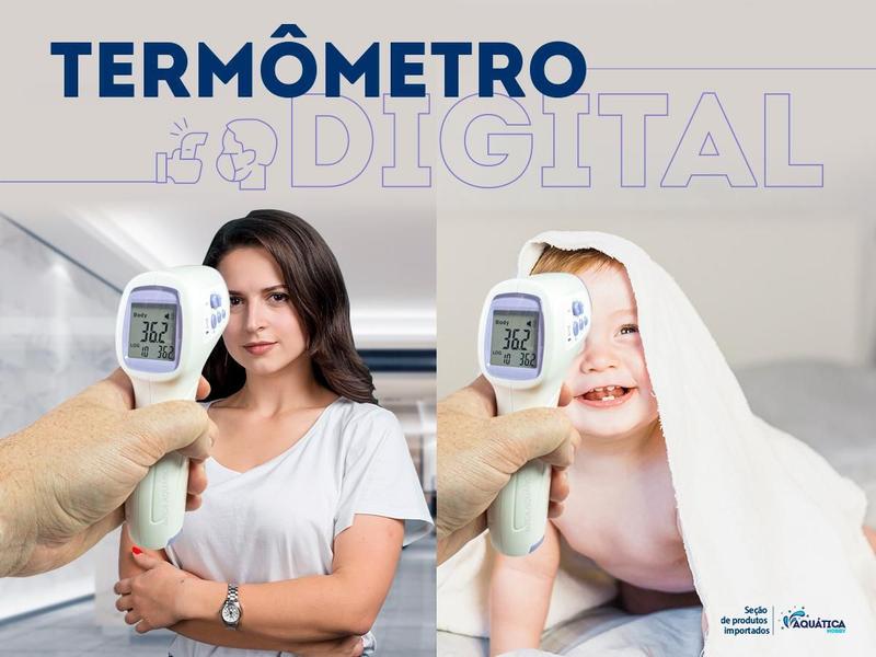 Termômetro Digital Febre Testa, Corporal - Infrared Imagem de Termômetro Digital Febre Testa, Corporal