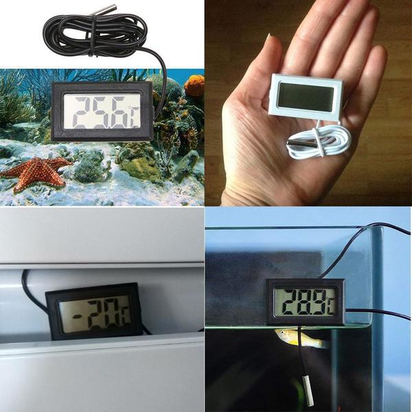 Termômetro Digital Geladeira Freezer Chocadeira Cooler Aquário Cabo Sensor Externo + Pilha Bateira - FREE STORE Imagem de Termômetro Digital Geladeira Freezer Chocadeira Cooler Aquário Cabo Sensor Externo + Pilha Bateira