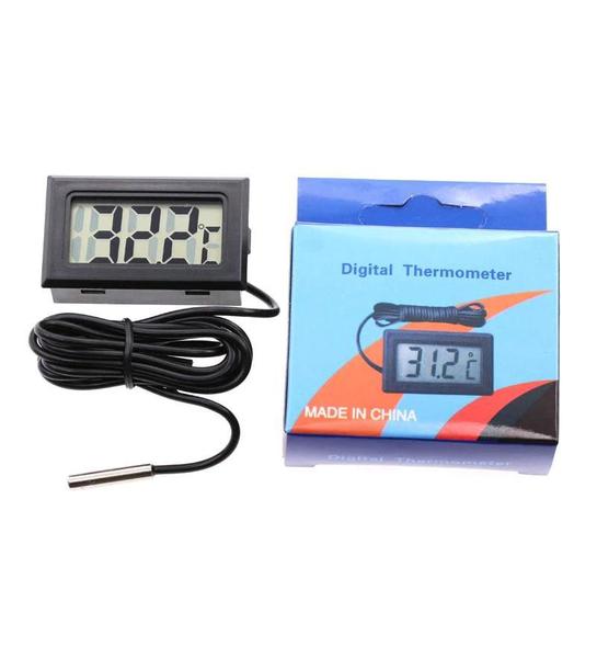 Termômetro Digital Geladeira Freezer Chocadeira Cooler Aquário Cabo Sensor Externo + Pilha Bateira - FREE STORE Imagem de Termômetro Digital Geladeira Freezer Chocadeira Cooler Aquário Cabo Sensor Externo + Pilha Bateira