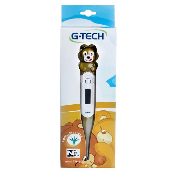 Termômetro Digital Infantil Clínico Axilar e Oral Ponta Flexível Urso G-Tech Imagem de Termômetro Digital Infantil Clínico Axilar e Oral Ponta Flexível Urso G-Tech