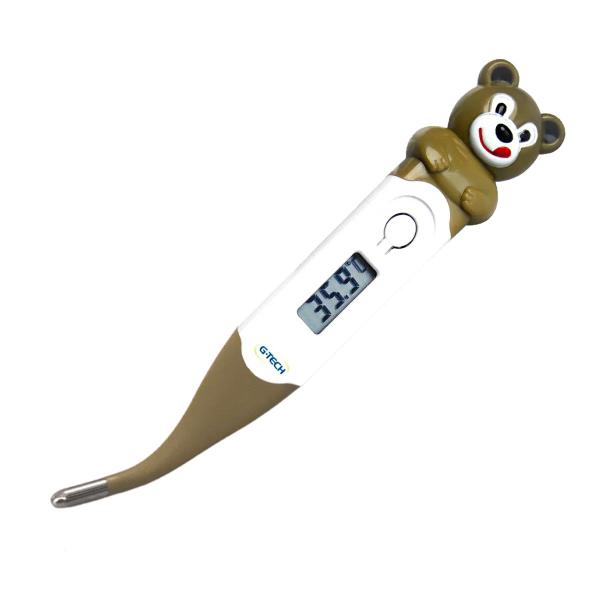 Termômetro Digital Infantil Clínico Axilar e Oral Ponta Flexível Urso G-Tech Imagem de Termômetro Digital Infantil Clínico Axilar e Oral Ponta Flexível Urso G-Tech