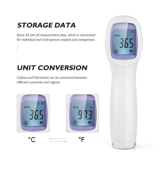 Imagem de Termômetro Digital Infravermelho Medidor Febre e ambiente - acehre