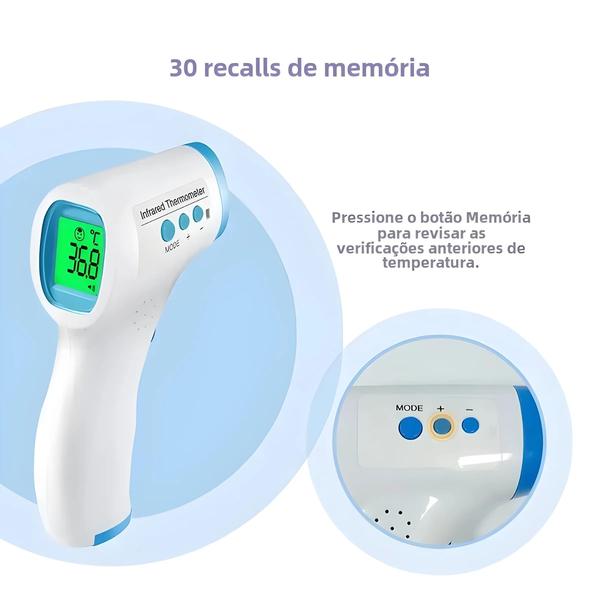 Imagem de Termômetro Digital Infravermelho para Bebês - Medição Precisa de Temperatura