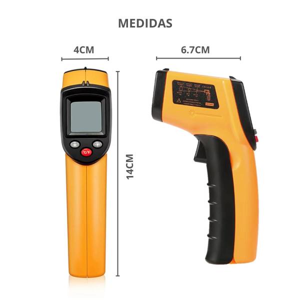 Termômetro Digital Laser Infravermelho para Temperaturas de -50C a 400C - FSS Variedades Imagem de Termômetro Digital Laser Infravermelho para Temperaturas de -50C a 400C