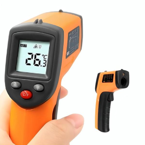 Termômetro Digital Laser para Medição de Temperaturas Culinárias - F7 Variedades Imagem de Termômetro Digital Laser para Medição de Temperaturas Culinárias