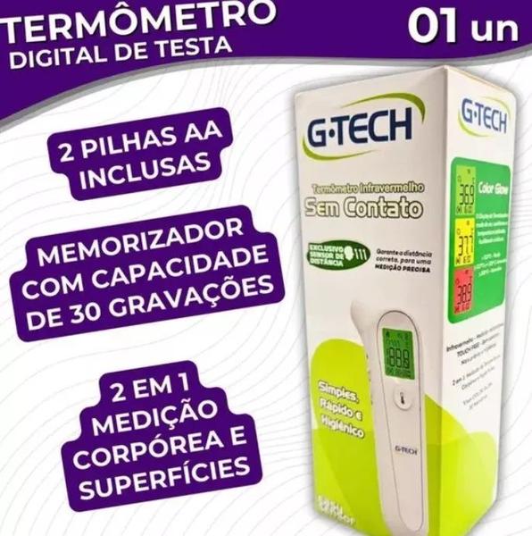 Imagem de Termômetro Digital Sem Contato Infravermelho Temperatura Corpo e Superficie G-tech