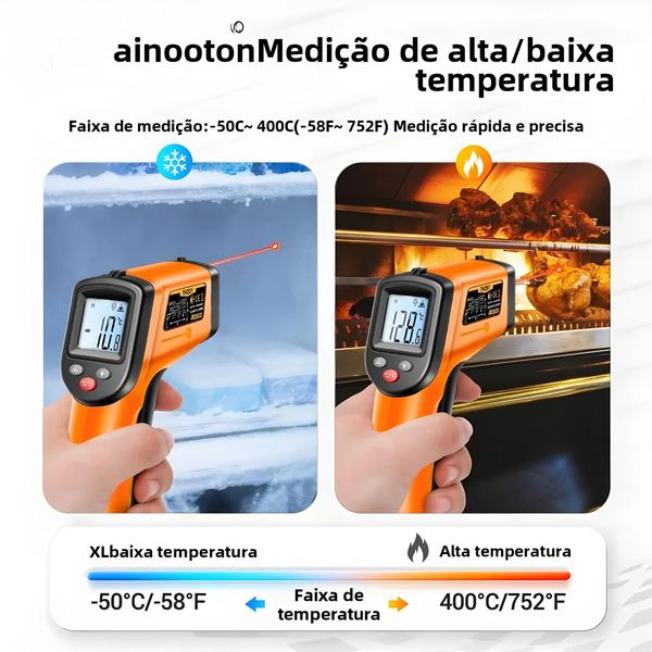 Imagem de Termômetro Infravermelho Digital Aneng TH201 - Alta Sensibilidade e Precisão