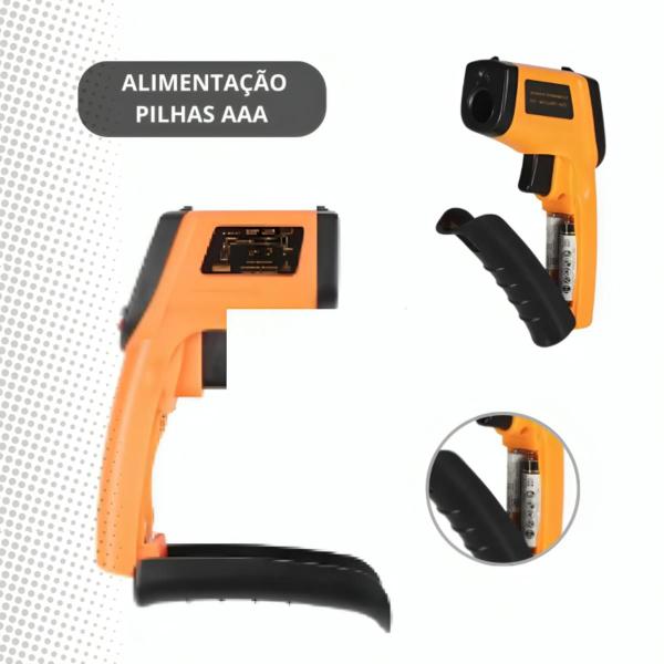 Termômetro Infravermelho Digital Laser para Culinária de Alta Precisão - F7 Variedades Imagem de Termômetro Infravermelho Digital Laser para Culinária de Alta Precisão