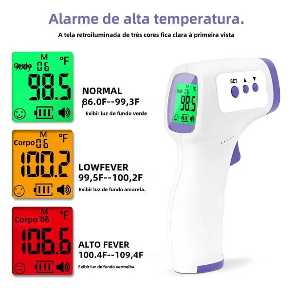 Imagem de Termômetro Infravermelho Digital Sem Contato - Testa e Ouvido