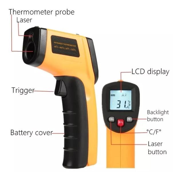 Imagem de Termometro Laser Digital GM-320 Temperatura -50 A 330 c