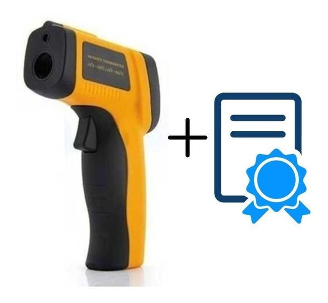 Termômetro Laser Digital Industrial Certificado Calibração - N/C Imagem de Termômetro Laser Digital Industrial Certificado Calibração