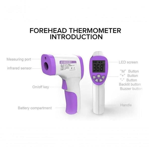 Imagem de Termômetro Laser Digital Infravermelho Medidor Febre Testa