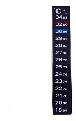 Imagem de Termômetro Medidor De Temperatura Fita Adesivo Para Aquário