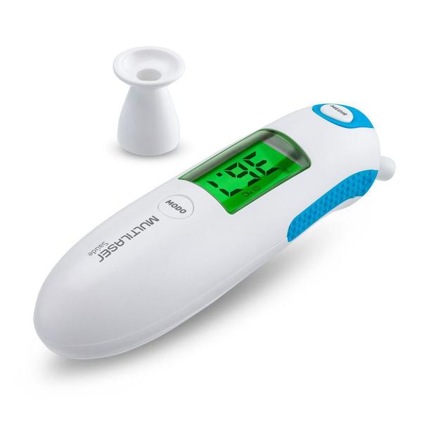 Termômetro Multifunções Touch Care Testa Ouvido e Objetos Multilaser Saúde - HC498 Imagem de Termômetro Multifunções Touch Care Testa Ouvido e Objetos Multilaser Saúde - HC498