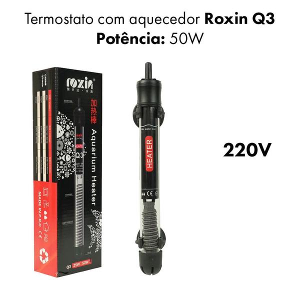 Imagem de Termostato com aquecedor roxin q3 50w 220v