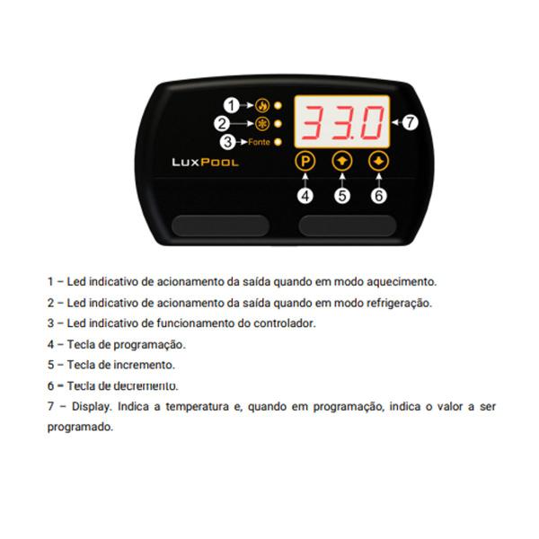 Imagem de Termostato Controlador Digital Luxpool Premium - Tzl1378n