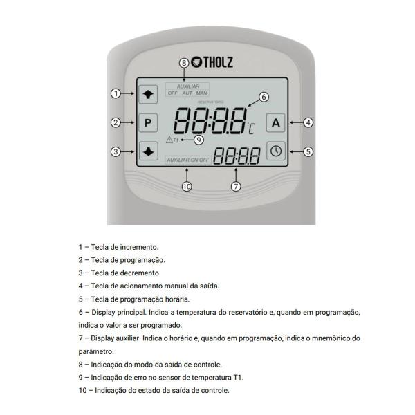 Imagem de Termostato Controle Digital De Temperatura Tlz1204n - Tholz