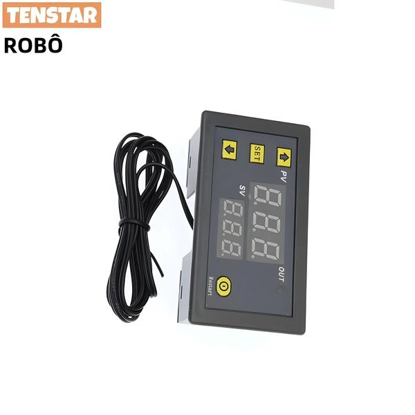 Imagem de Termostato Digital 12V/24V com Display LED - Controle de Temperatura para Aquecimento e Resfriamento