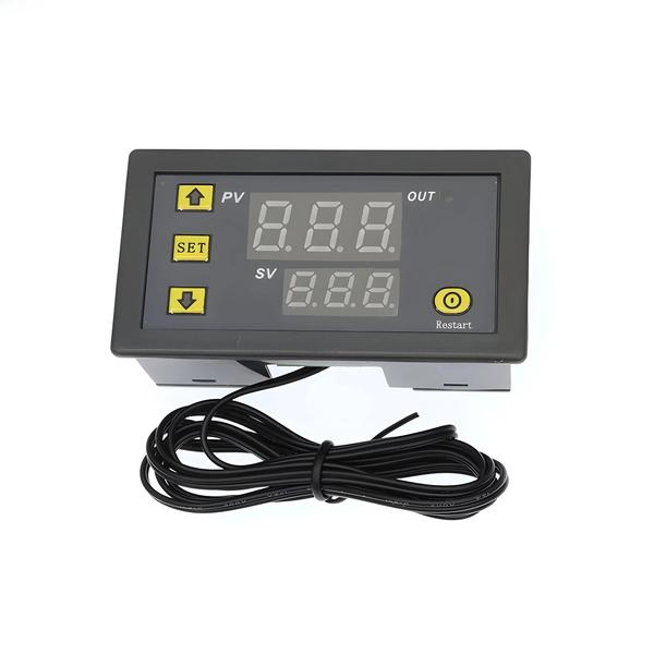 Termostato Digital 12V/24V com Display LED - Controle de Temperatura para Aquecimento e Resfriamento Imagem de Termostato Digital 12V/24V com Display LED - Controle de Temperatura para Aquecimento e Resfriamento