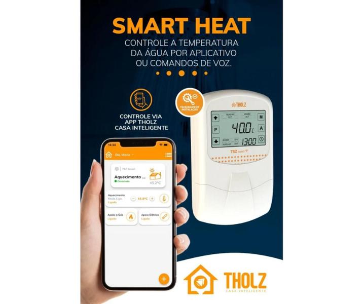 Imagem de Termostato Digital Apoio Elétrico Tsz Smart Connect - Tholz