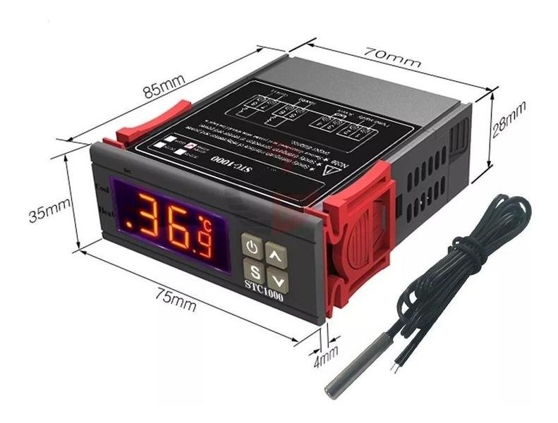 Termostato Digital Stc-1000 Controlador Temperatura Bivolt - CONTECK Imagem de Termostato Digital Stc-1000 Controlador Temperatura Bivolt