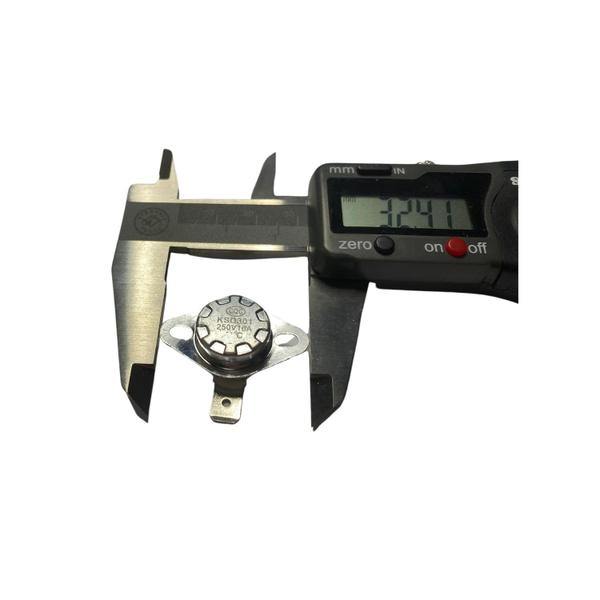 Termostato KSD301 - Contato Horizontal - NF - 16A - 230 Graus - Original - CQC Imagem de Termostato KSD301 - Contato Horizontal - NF - 16A - 230 Graus - Original