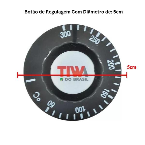 Imagem de Termostato Tiwa 50 a 300ºc 30A Fornos Elétricos Fritadeiras