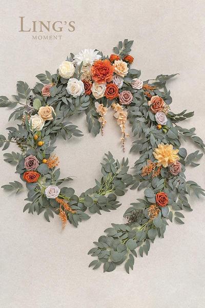 Imagem de Terracota de casamento floral Garland Ling's Moment Fall 2,7 m