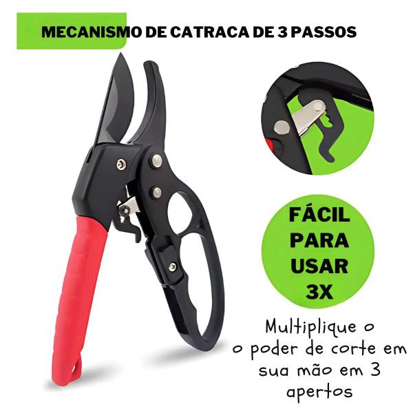 Tesora de Cortar Arvore Galhos Tesoura Poda Profissional em Aço Jardim Arbusto Jardinagem - V2beh Imagem de Tesora de Cortar Arvore Galhos Tesoura Poda Profissional em Aço Jardim Arbusto Jardinagem