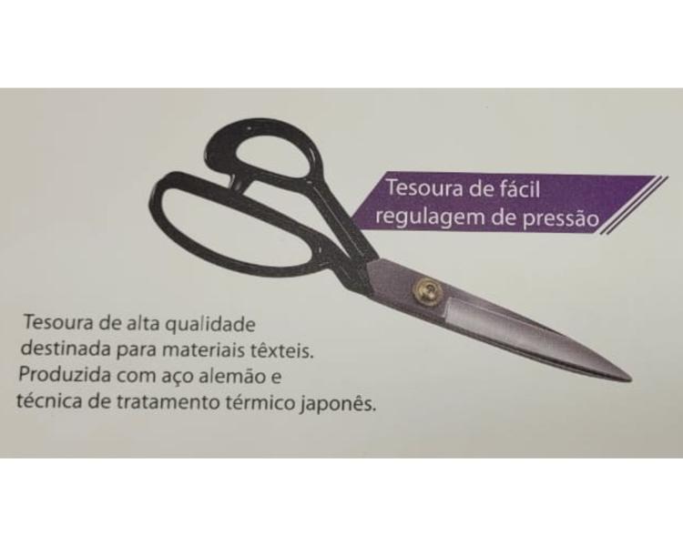 Imagem de Tesoura Alfaiate Profissional Kit 3 tamanhos 8,9 e 10 Polegadas ideal para Costura Artesanatos em Aço Alemão revestidas de titânio alta durabilidade